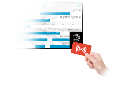 RFID enabled meeting room display