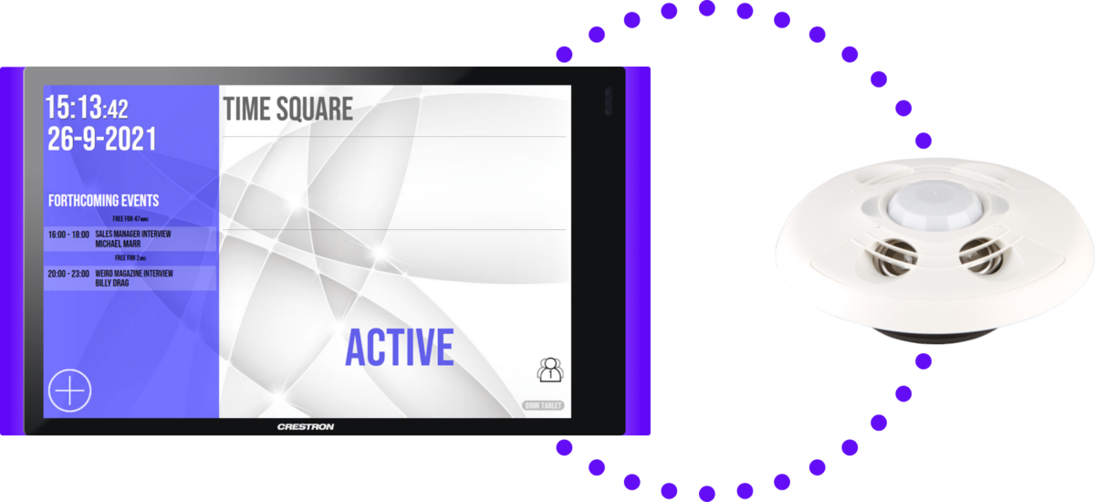 DT-CRE-S 7-inch Android device for room scheduling and sensor integration