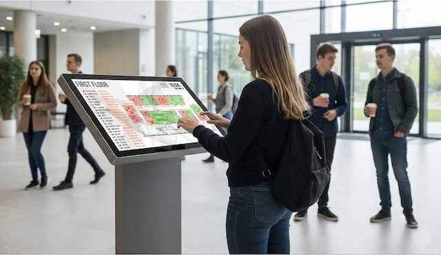 Door Tablet Wayfinding Display for Educational Institutions.