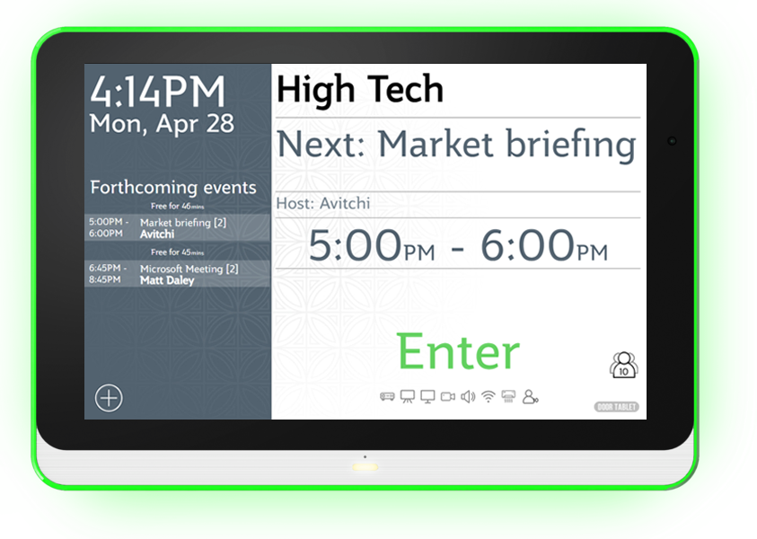 DT-IDA-S 10.1-inch Android device for room scheduling