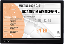 DT-AMX10 10.1-inch Android device for room scheduling