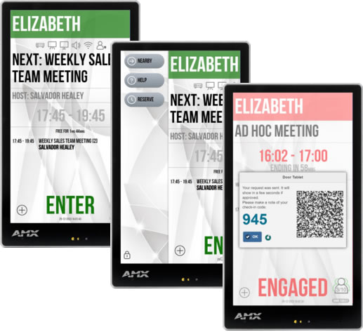 DT-AMX50 5-inch Android device for room scheduling