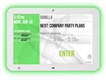DT-QUE 10.1-inch Android device for room scheduling
