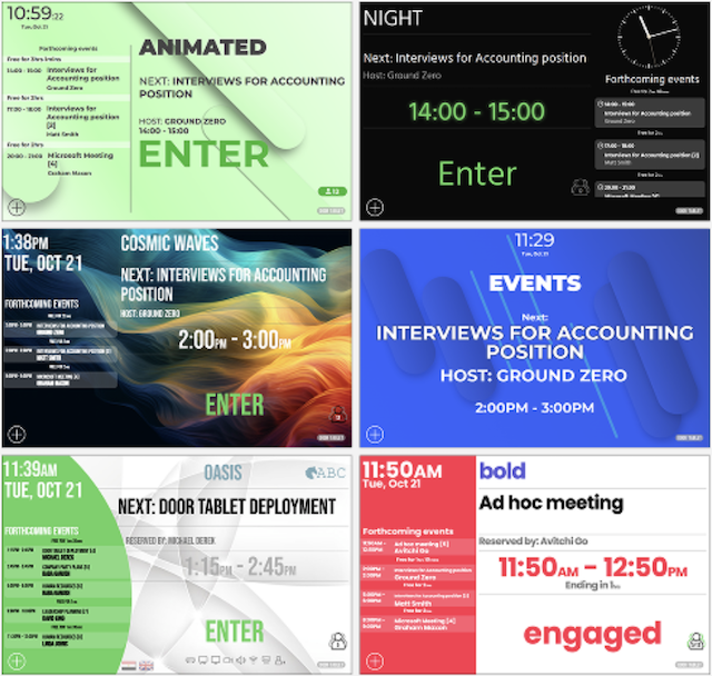 Door Tablet Conference Room Display Design Templates