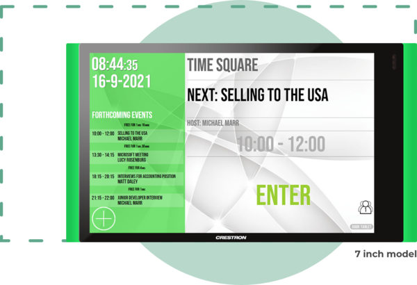 DT-CRE-S 7-inch Android device for room scheduling