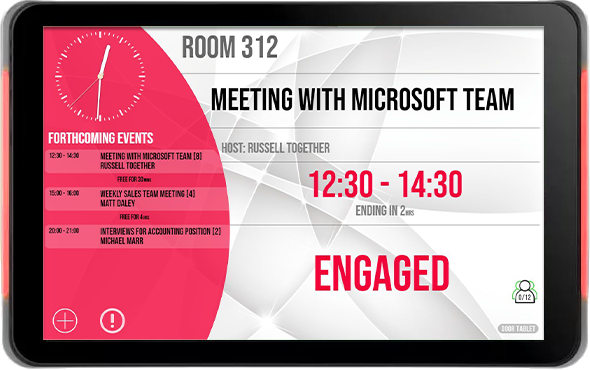 DT-IDA-S 10.1-inch Android device for room scheduling