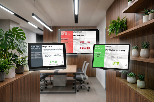 Door Tablet Conference Schedule Displays