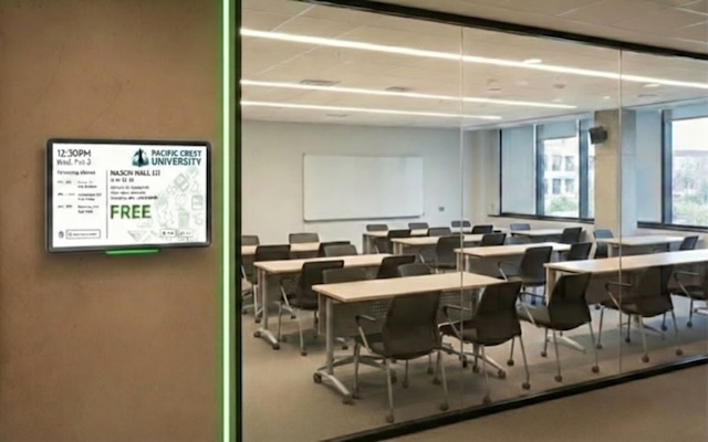 Door Tablet Room Booking Displays for Educational Institutions.