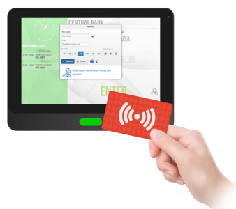 RFID enabled meeting room display