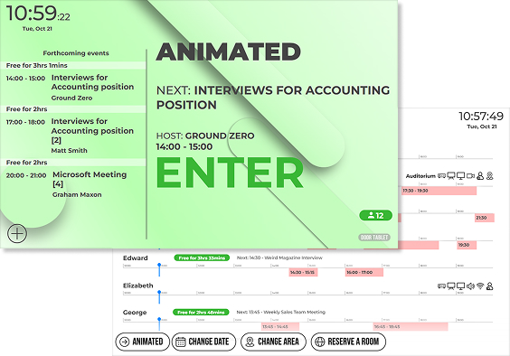 Animated Door Tablet room display theme